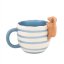 Ceramic mug with animal on the rim - Dog