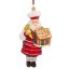 Sběratelská skleněná ozdoba na stromeček Santa cukrář