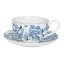 Porcelain cup with saucer Blue flowers 200 ml
