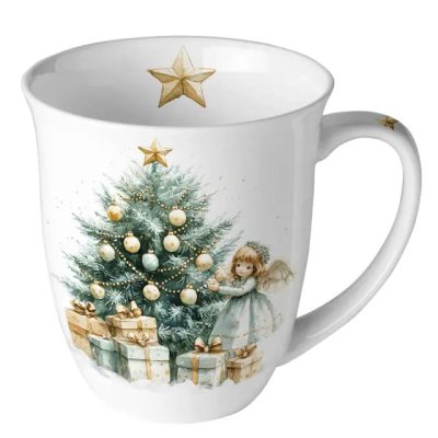 Porcelánový vánoční hrnek Anděl 400 ml