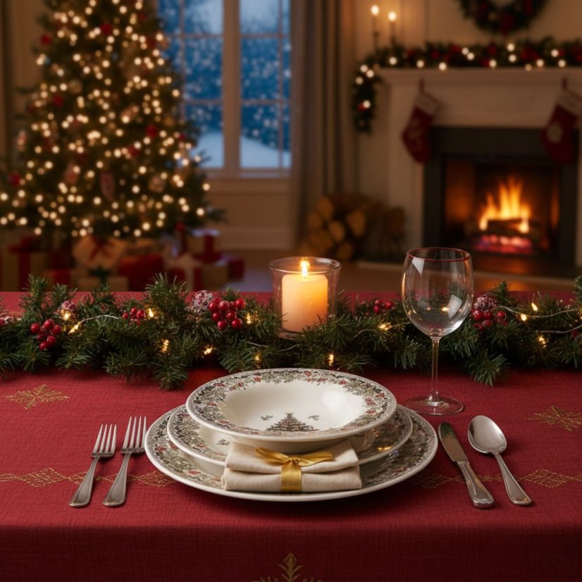 Kameninová vánoční jídelní sada pro 6 osob Vánoční nostalgie 18 ks