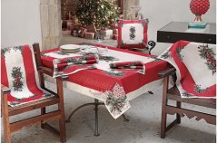 Tapestry Christmas runner with motif Cool Christmas red 45x140 cm