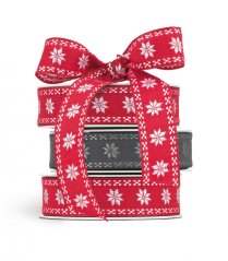Christmas fabric ribbon Tyrolean 2,5 cm x 10 metres