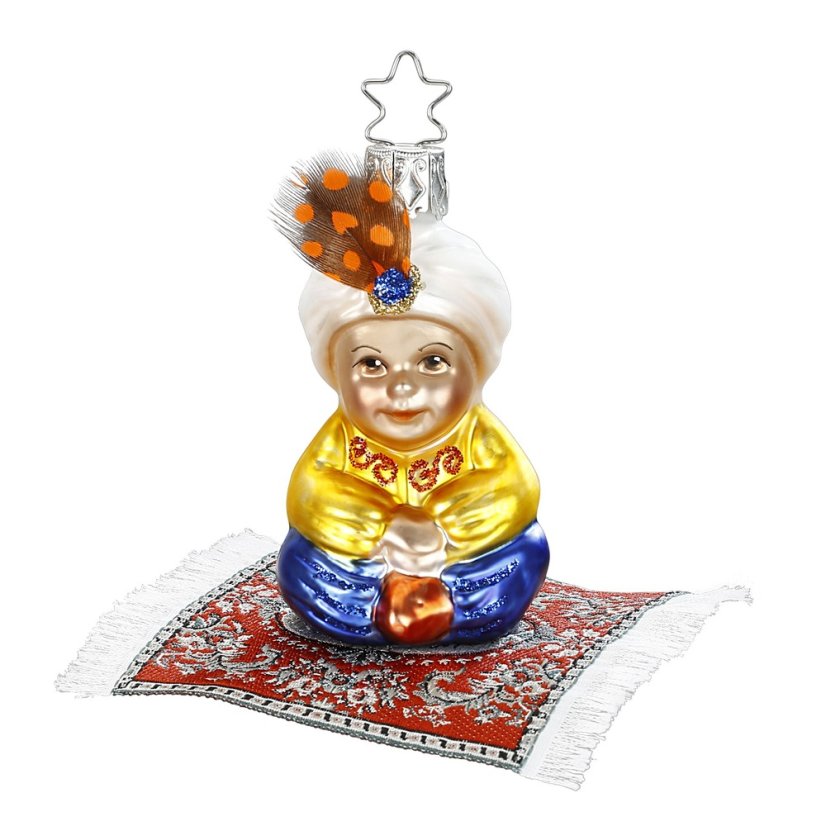 Zberateľská sklenená ozdoba na stromček Aladin
