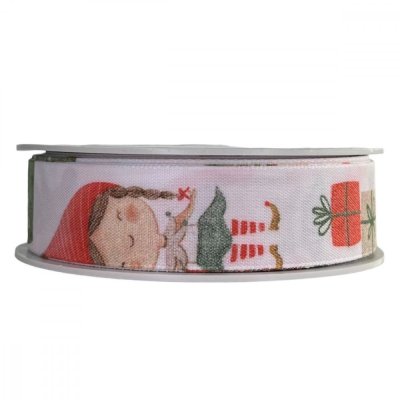 Christmas fabric ribbon Elf 2,5 cm x 15 metres