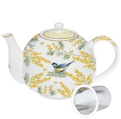 Porcelánová Konvice na čaj se sítkem Mimóza 1l