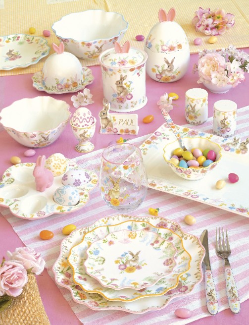 Porzellantasse mit Untertasse Osterhase 200 ml