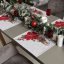 Tapestry Christmas tablecloth with poinsettia motif - matt 40x50 cm