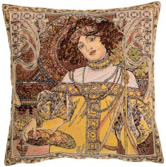 Gobelínový poťah na vankúš Jeseň, Alfons Mucha 45x45 cm