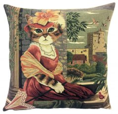 Tapestry pillowcase Portrait of a cat 45x45 cm