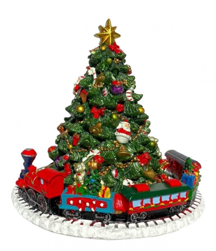 Christmas tree with locomotive 18 cm