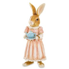 Veľkonočná dekorácia Králik s čajníkom