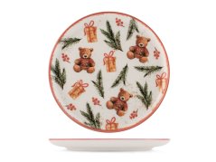 Stoneware Christmas dining set for 6 persons Christmas Bear 18 pieces