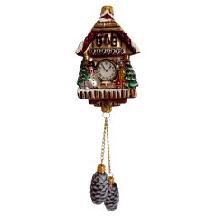 Collectible glass ornament for tree Old Clock