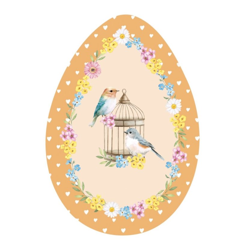 Porcelain serving plate Easter egg orange