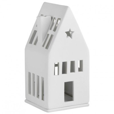 Porzellan-Kerzenhalter Haus 13 cm