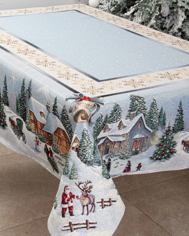 Vánoční ubrus s motivem Večer o vánocích