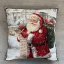 Gobelínový vánoční povlak na polštář s motivem Santa se seznamem 45x45 cm