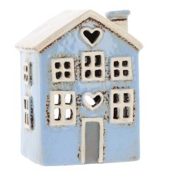 Ceramic candle holder House 12 cm