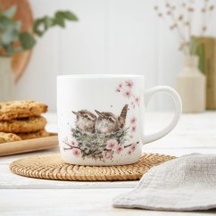 Porcelain mug Birds in the nest 310 ml