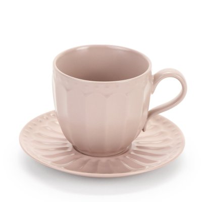 Cup with saucer Pastel pink 310 ml