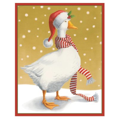 Christmas card Christmas goose 10 x 12 cm