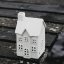 Ceramic candle holder House white matt 14 cm