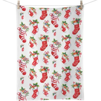 Christmas tea towel – Christmas socks, 50 x 70 cm