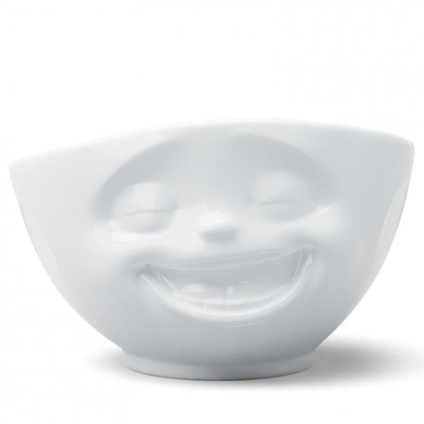 Bowl "Laughing" in white, 500 ml