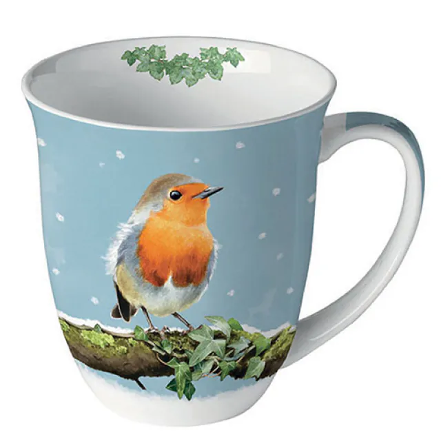 Porcelánový vánoční hrnek Červenka 400 ml