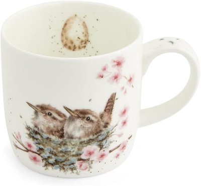 Porcelánový hrnček Vtáky v hniezde 310 ml