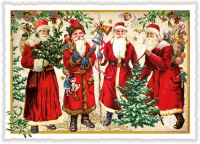 Christmas card Santa Claus 10,5 x 15 cm
