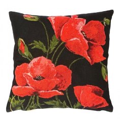 Gobelinowa poszewka na poduszkę Poppies 45x45 cm