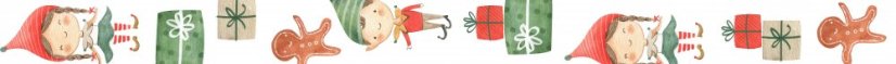Christmas fabric ribbon Elf 2,5 cm x 15 metres