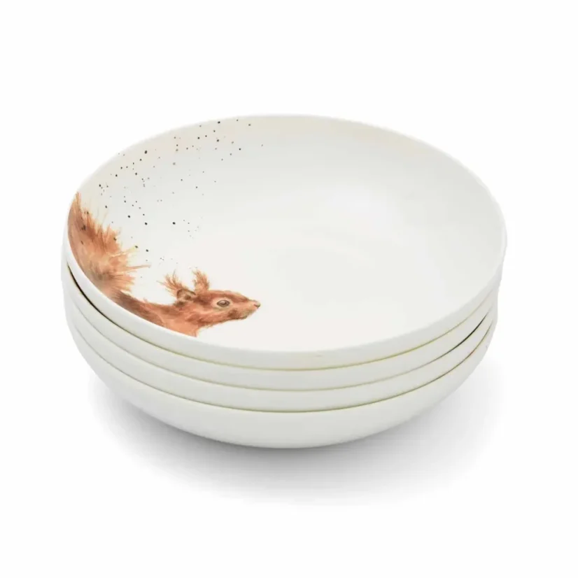 Sada porcelánových misek na těstoviny Venkovská zvířata 4 ks