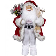 Vianočná dekorácia Santa s lyžami 45 cm