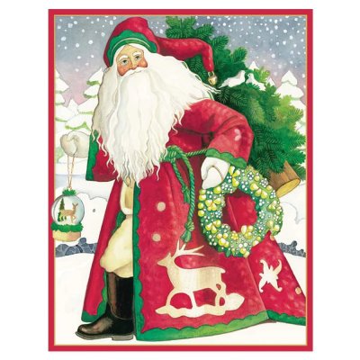 Christmas card Santa 12 x 15 cm