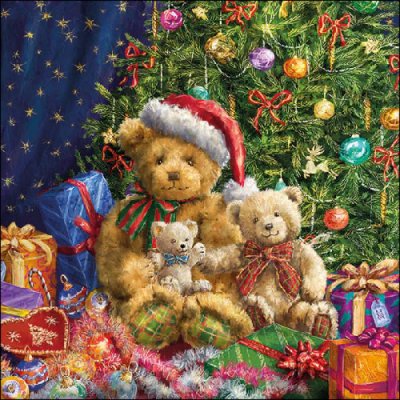Christmas paper napkins Teddy Bears 20 pcs