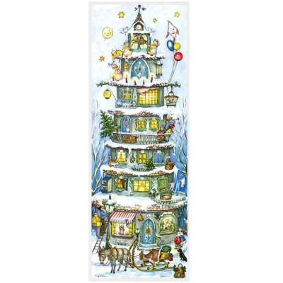 Bild Adventskalender Weihnachten Pyramide 21 x 70 cm