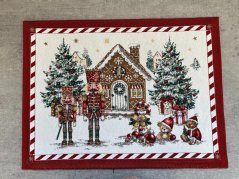 Vánoční žakárové prostírání Perníková chaloupka 35x45 cm
