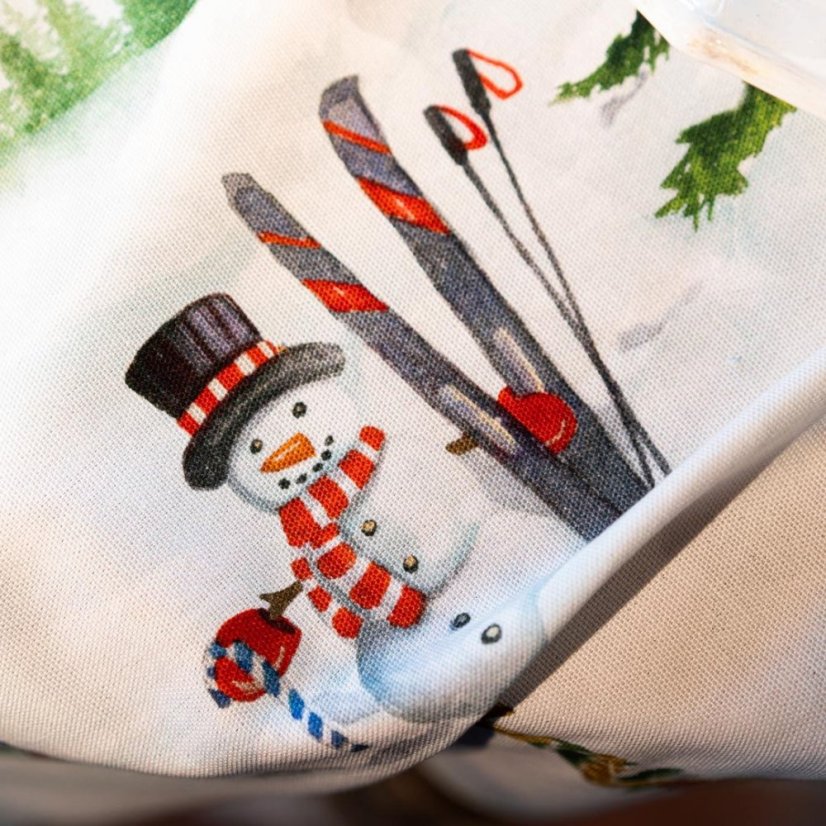 Christmas tablecloth Snowy Christmas - Size: 170x170 cm