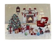 Christmas placemat with motif Unwrapping presents 40x50 cm