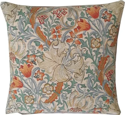 Poszewka na poduszkę z gobelinem „Golden Lily”, William Morris, 45 x 45 cm