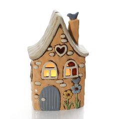 Świecznik ceramiczny Letni domek 26 cm