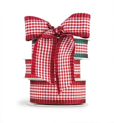 Christmas Fabric Ribbon Plaid 4 cm x 10 metres