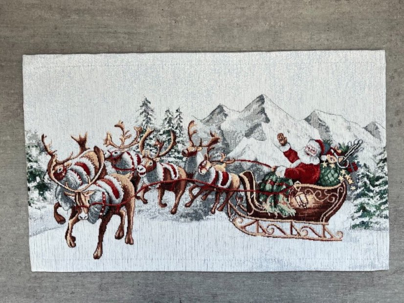 Vianočné prestieranie Santa na saniach 33x53 cm