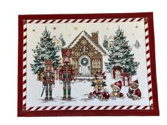 Vánoční žakárové prostírání Perníková chaloupka 35x45 cm