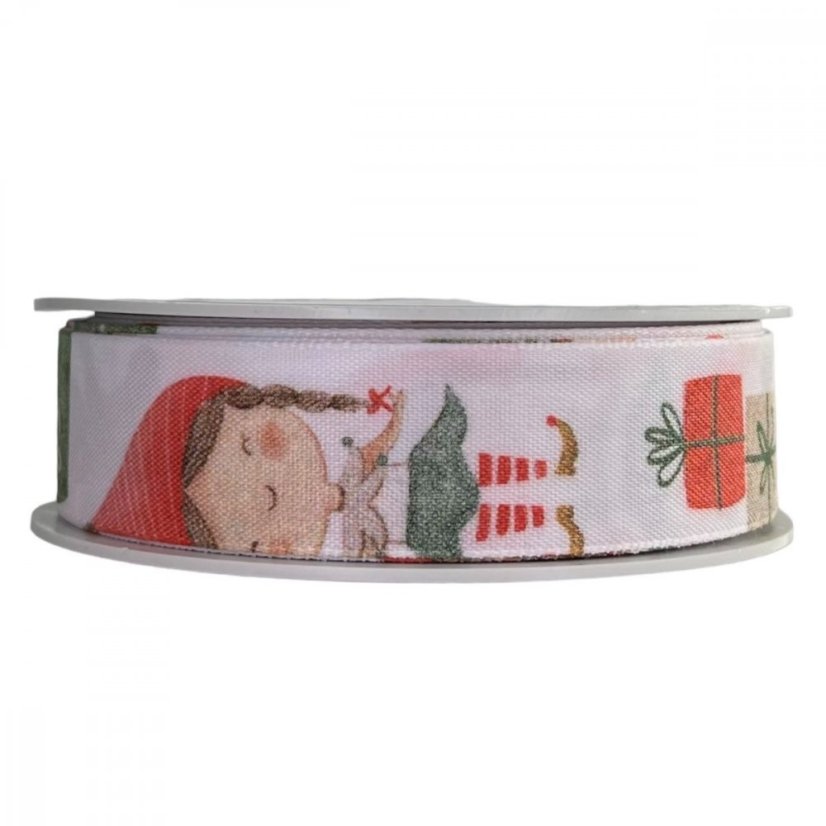 Christmas fabric ribbon Elf 2,5 cm x 15 metres