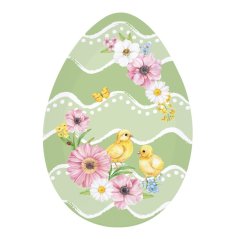 Porcelanowy talerz do serwowania Pisanka zielona