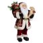 Vánoční dekorace Santa s medvídkem - tmavě červená 60 cm